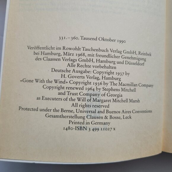 Vom Winde Werweht [German Edition] By Margaret Mitchell - Paperback - Picture 8 of 8